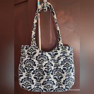Vera Bradley Large Pleated Shoulder Bag in Retired Fanfare